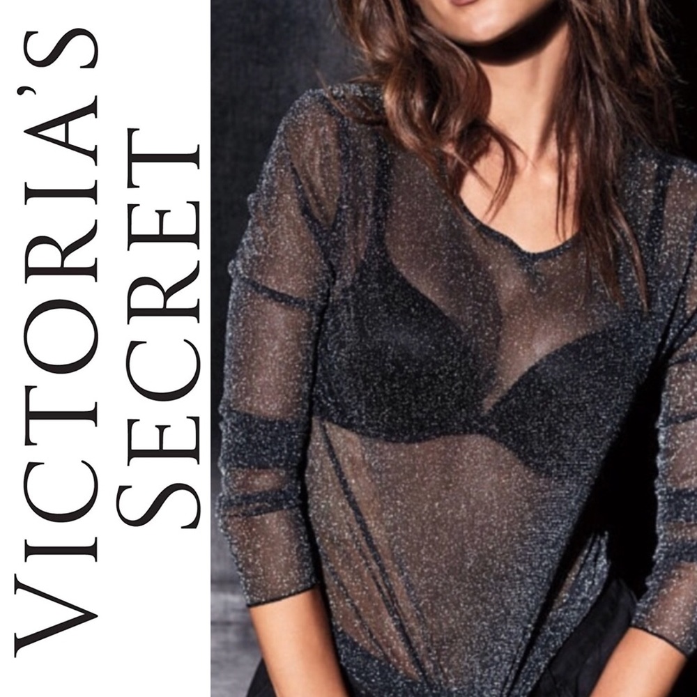 VS | NWT Sheer Sparkly Top